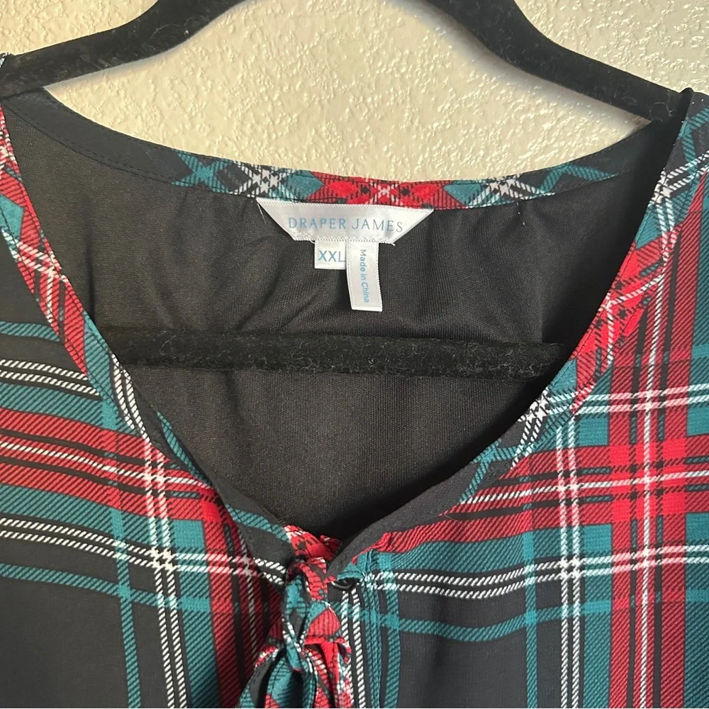 Draper James Women's Plus Size Rosanne Shift Dress in Georgia Plaid‎ Sz XXL - Picture 8 of 9